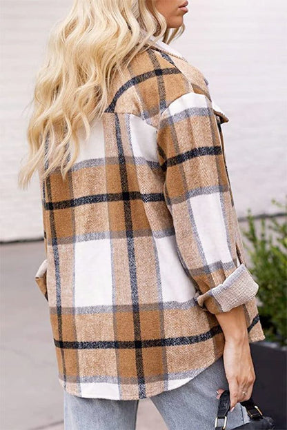 Morvellia Long Sleeve Flannel Shirt Plaid