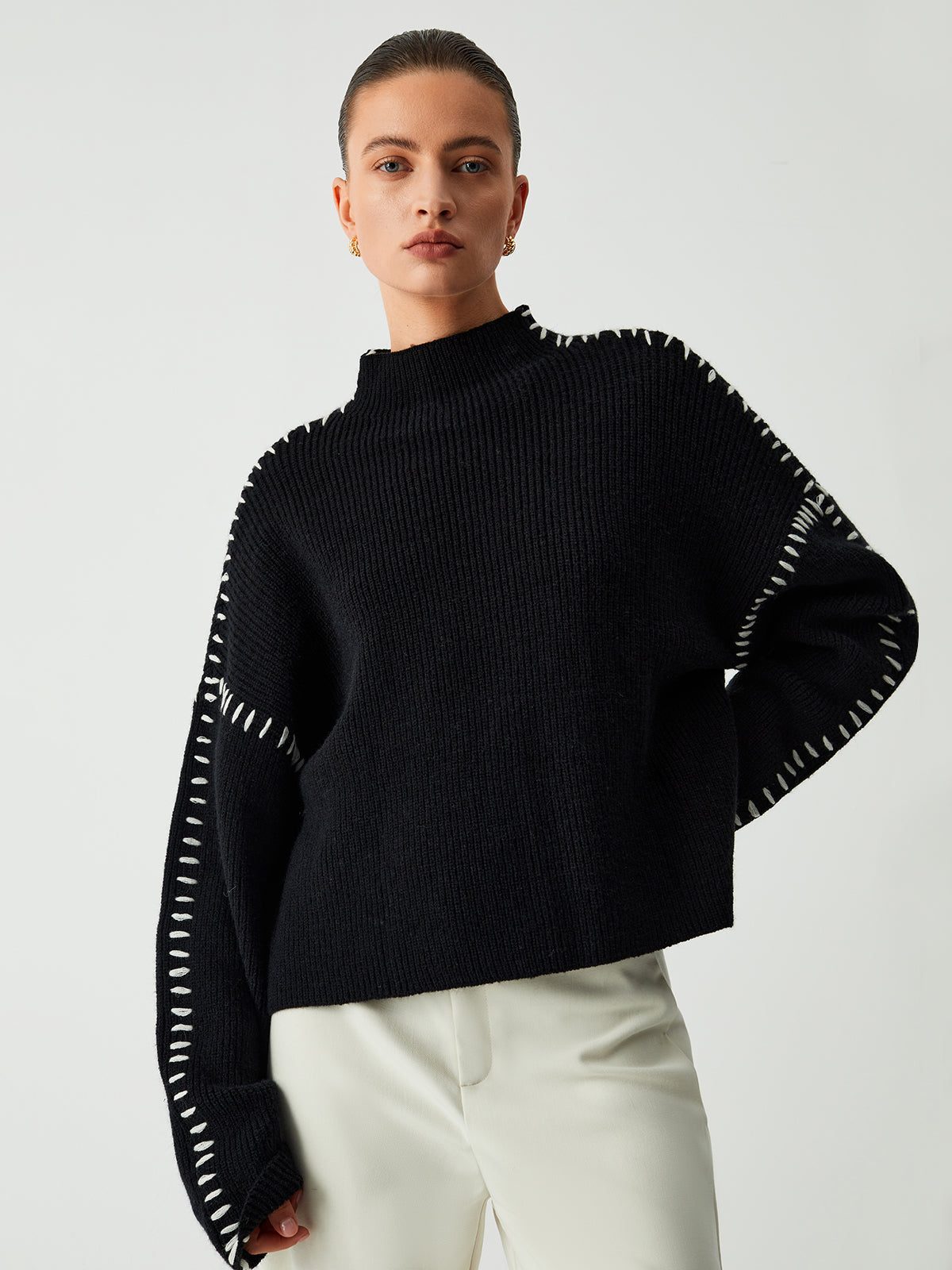 Morvellia Sweater High-Neck Style