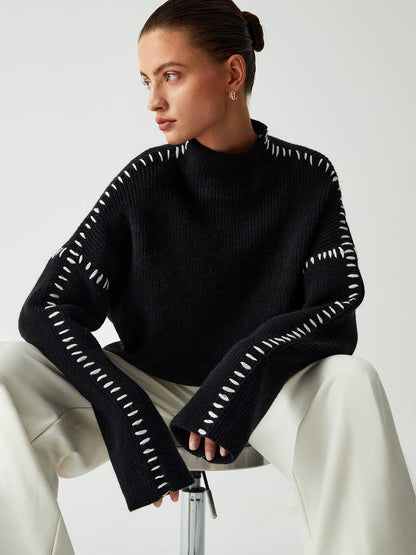 Morvellia Sweater High-Neck Style