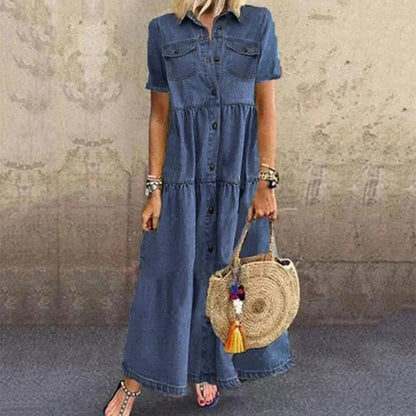 Morvellia Women's Denim Casual Dress