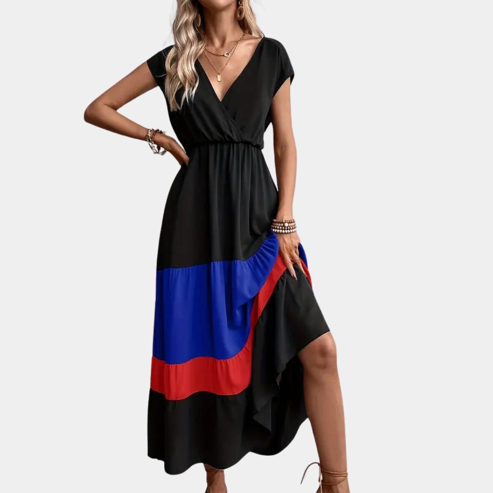 Morvellia Women's V-Neck Dress Summer Style