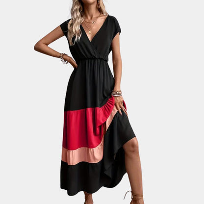 Morvellia Women's V-Neck Dress Summer Style